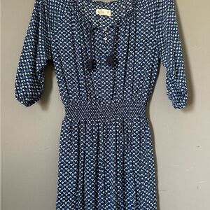 Hollister Blue Geometric Mini Dress